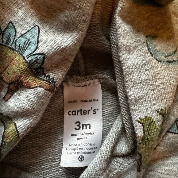 🌟3/$20🌟 Dinosaur Carters Sweatsuit Size 3M - Picture 4 of 4